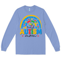 Colony Blue proud autism mom rainbow Long Sleeve Tee - CowhideDigitalArt