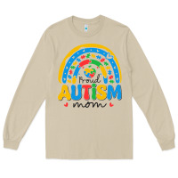 Mushroom proud autism mom rainbow Long Sleeve Tee - CowhideDigitalArt