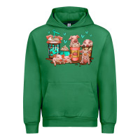 Emerald cute pigs coffee Urban Hoodie - Jasminsmagicworld