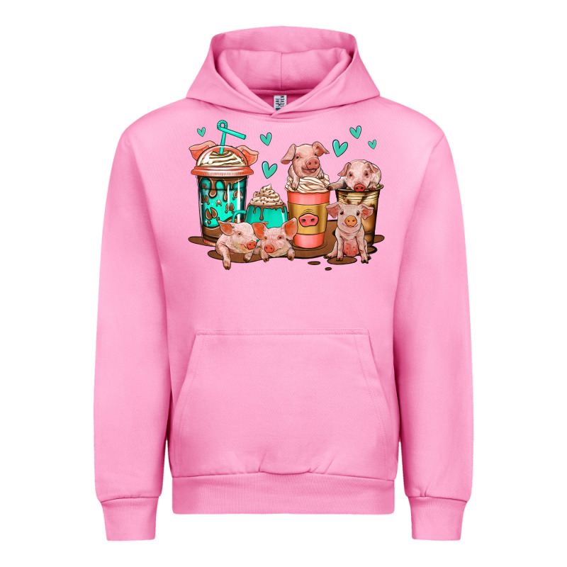 Cute Pigs Coffee Urban Hoodie by Jasminsmagicworld | Teevron