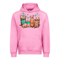 Fuchsia Pink cute pigs coffee Urban Hoodie - Jasminsmagicworld