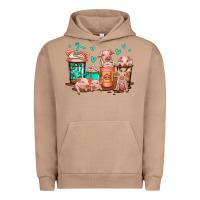 Pigment Burro cute pigs coffee Urban Hoodie - Jasminsmagicworld