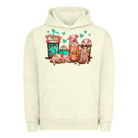 Pigment Pistachio cute pigs coffee Urban Hoodie - Jasminsmagicworld