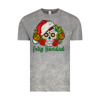 Cloud Rock Feliz Navidad Skull Vintage Tee - BundleAndBundleShop