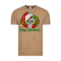 Feliz Navidad Skull Vintage Tee | Teevron
