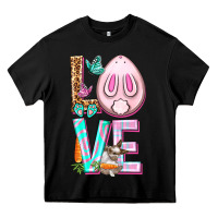 Black Love Rabbit Easter Day Heavy Core Tee - HowdyJamesFarm