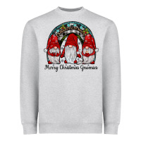 Heather Grey merry Christmas Gnomes Rainbow Heavyweight Sweatshirt - JahusDesignShop