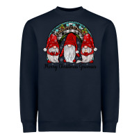 Navy merry Christmas Gnomes Rainbow Heavyweight Sweatshirt - JahusDesignShop