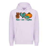 Lilac peace love pumpkins Premium Hoodie - Jasminsmagicworld