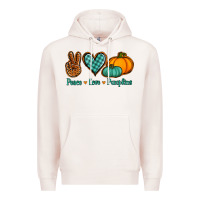 Pale Pink peace love pumpkins Premium Hoodie - Jasminsmagicworld