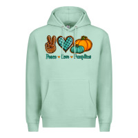 Seafoam peace love pumpkins Premium Hoodie - Jasminsmagicworld