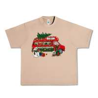 Burro christmas santa claus with retro van Urban Heavy Tee - BundleAndBundleShop
