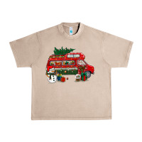 French Oak christmas santa claus with retro van Urban Heavy Tee - BundleAndBundleShop
