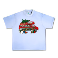 Grape Ice christmas santa claus with retro van Urban Heavy Tee - BundleAndBundleShop