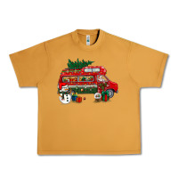 Peanut Butter christmas santa claus with retro van Urban Heavy Tee - BundleAndBundleShop