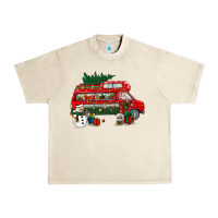 Sandshell christmas santa claus with retro van Urban Heavy Tee - BundleAndBundleShop