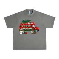 Tornado christmas santa claus with retro van Urban Heavy Tee - BundleAndBundleShop