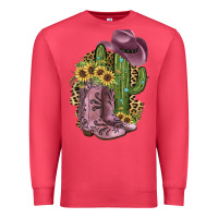 Cardinal Pink Cowboy Boots Premium Sweatshirt - JahusDesignShop