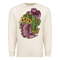 Sandshell Pink Cowboy Boots Premium Sweatshirt - JahusDesignShop