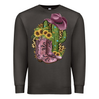 Smoke Pink Cowboy Boots Premium Sweatshirt - JahusDesignShop