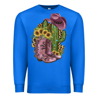 True Royal Pink Cowboy Boots Premium Sweatshirt - JahusDesignShop