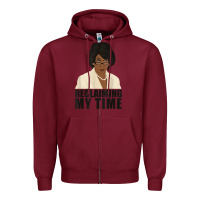 Burgundy maxine reclaiming my time funny political quote t shirt Zipper Hoodie - baoMotion