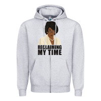 Heather Grey maxine reclaiming my time funny political quote t shirt Zipper Hoodie - baoMotion