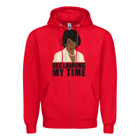 Red maxine reclaiming my time funny political quote t shirt Zipper Hoodie - baoMotion
