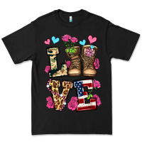 Black love valentine's day army boots olivia Premium Tee - OliviaCreatesArt