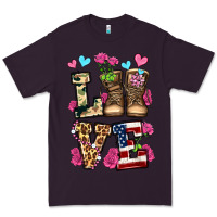 Plum love valentine's day army boots olivia Premium Tee - OliviaCreatesArt
