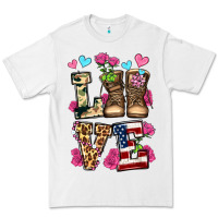 White love valentine's day army boots olivia Premium Tee - OliviaCreatesArt