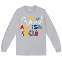 Proud Autism Mom Leopard Pattern Design Autism Awa Long Sleeve Tee | Teevron