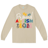 Mushroom Proud Autism Mom Leopard Pattern Design Autism Awa Long Sleeve Tee - CowhideDigitalArt