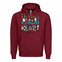 Burgundy nursing is a work of heart Zipper Hoodie - JahusDesignShop