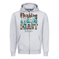 Heather Grey nursing is a work of heart Zipper Hoodie - JahusDesignShop