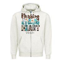 Oatmeal Heather nursing is a work of heart Zipper Hoodie - JahusDesignShop