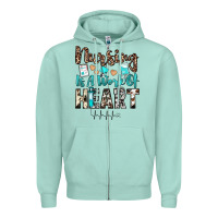 Seafoam nursing is a work of heart Zipper Hoodie - JahusDesignShop