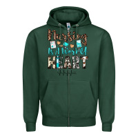 Sports Green nursing is a work of heart Zipper Hoodie - JahusDesignShop