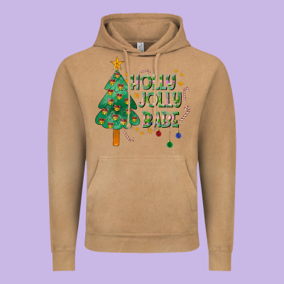 Jolly Jolly Babe Vintage Hoodie Designed By Cowhidedigitalart