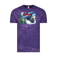 Cloud Purple believe polar express Vintage Tee - FaDigitalArtStudio