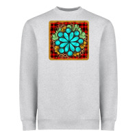 Heather Grey gemstone cactus christmas coaster Heavyweight Sweatshirt - JahusDesignShop