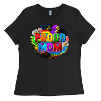 Black proud mom lgbt Ladies Tee - FaDigitalArtStudio