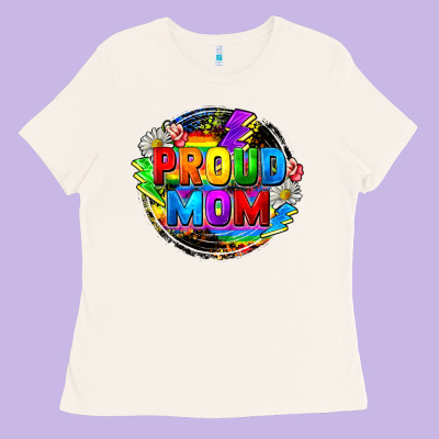 Proud Mom Lgbt Ladies Tee Designed By Fadigitalartstudio