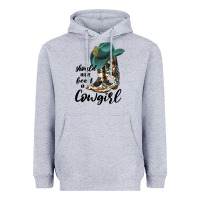 Heather Grey Should Have Been A Cowgirl Heavyweight Hoodie - JahusDesignShop