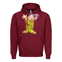 Burgundy dopey Zipper Hoodie - baoMotion