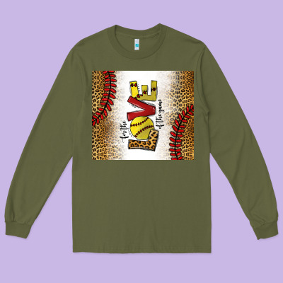 For The Love Of The Game Softball Long Sleeve Tee Designed By Chombo