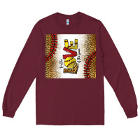 Burgundy for the love of the game softball Long Sleeve Tee - chombo