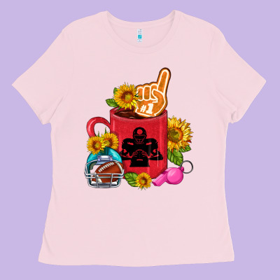 Western Football Coffee Cup Ladies Tee Designed By Fadigitalartstudio