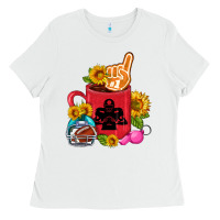 White Western Football Coffee cup Ladies Tee - FaDigitalArtStudio
