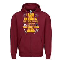 Burgundy crushs your enemies merch Zipper Hoodie - baoMotion